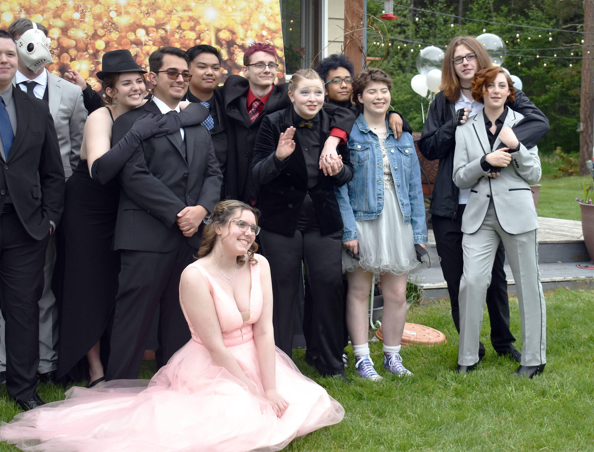 A group of Oak Harbor High School seniors got together last Saturday in a backyard to hold their own prom.