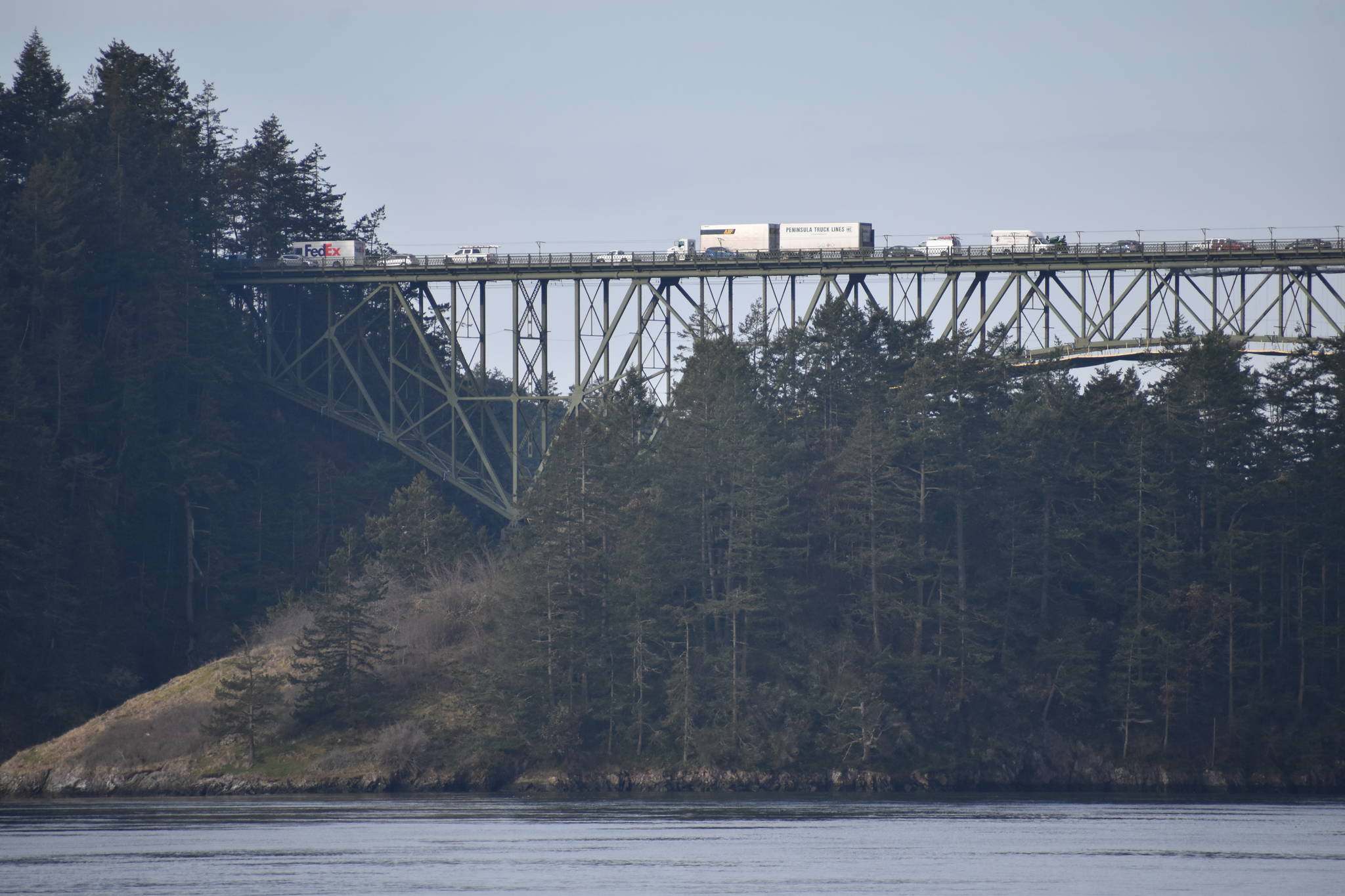 Some people are calling for barriers to be erected on Deception Pass Bridge to prevent people from jumping off. (Photo by Emily Gilbert/Whidbey News-Times)