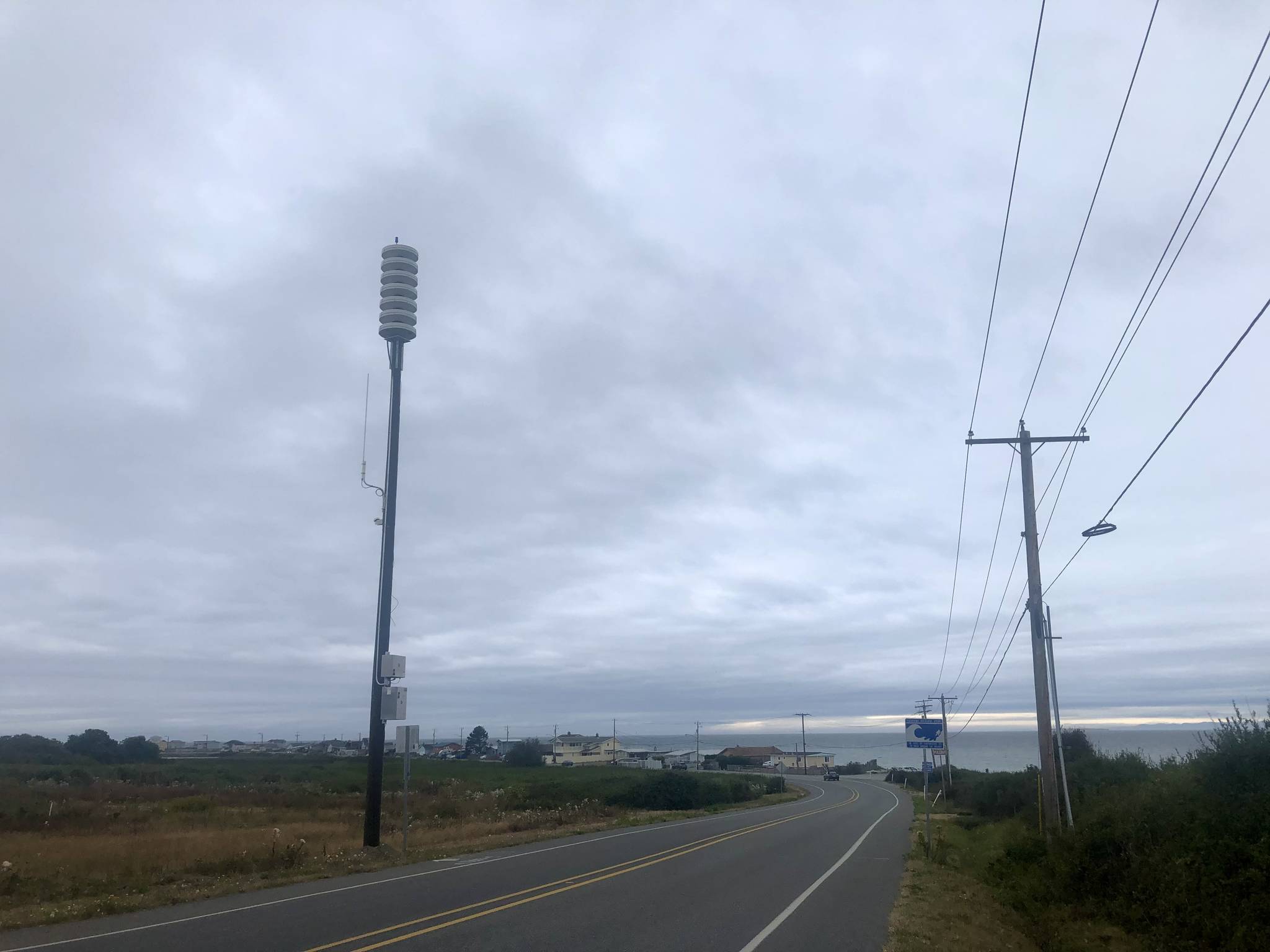 Photo by Emily Gilbert/Whidbey News-Times
A new All-Hazard Alert Broadcast sirens to warn residents of incoming tsunami threats was installed on West Beach Road near Joseph Whidbey State Park along with four others on the island.