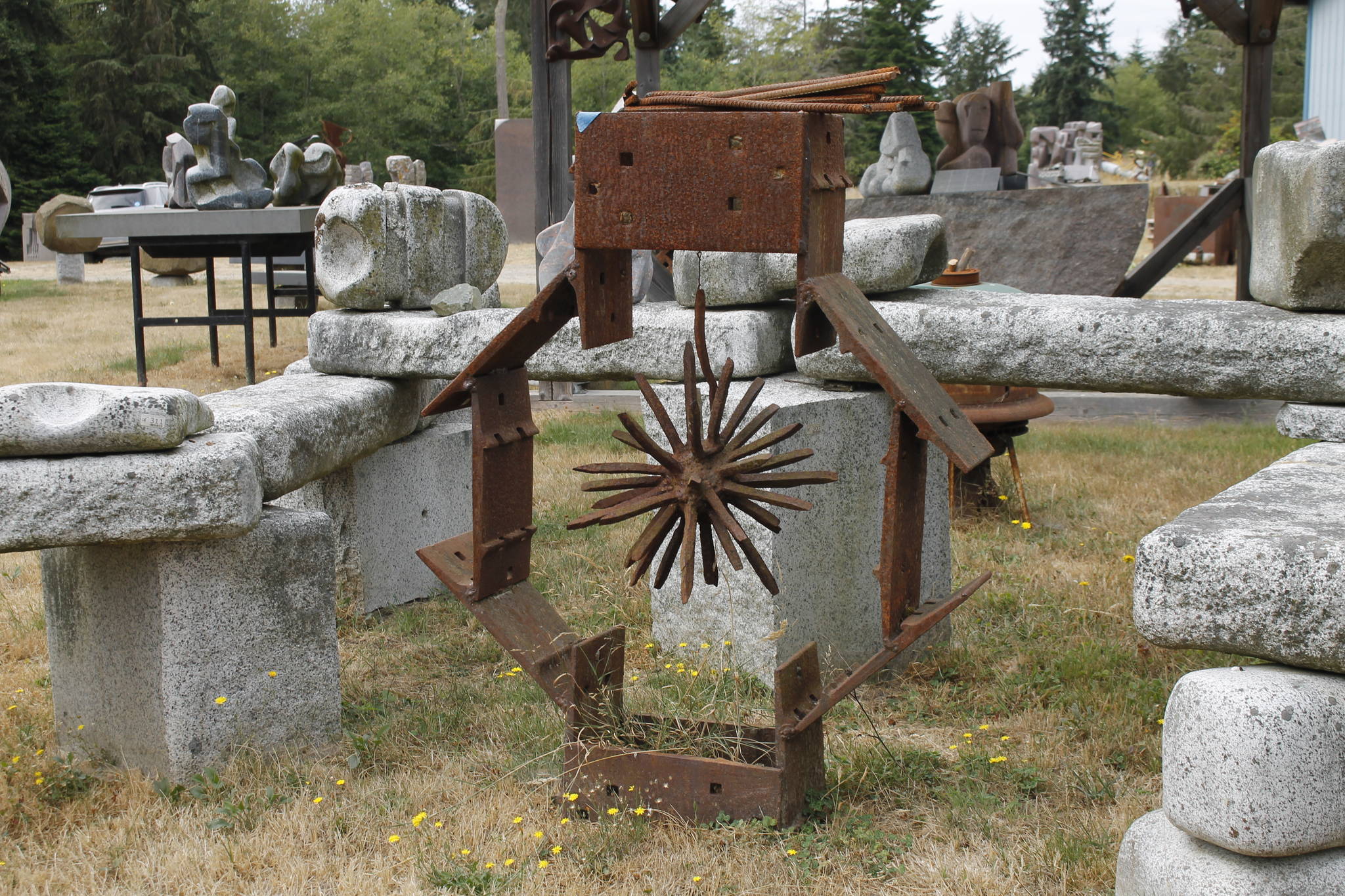 Photo by Kira Erickson/Whidbey News Group
<em>Nelson works with many kinds of mediums, including metal. </em>