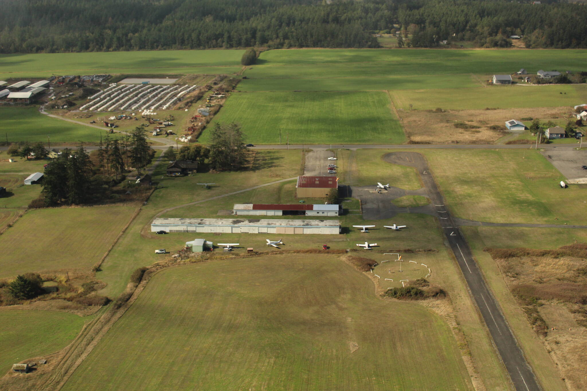 The A. J. Eisenberg airport currently offers charter flights, fuel sales, flight instruction and private sight-seeing. (Photo by Karina Andrew/Whidbey News-Times)