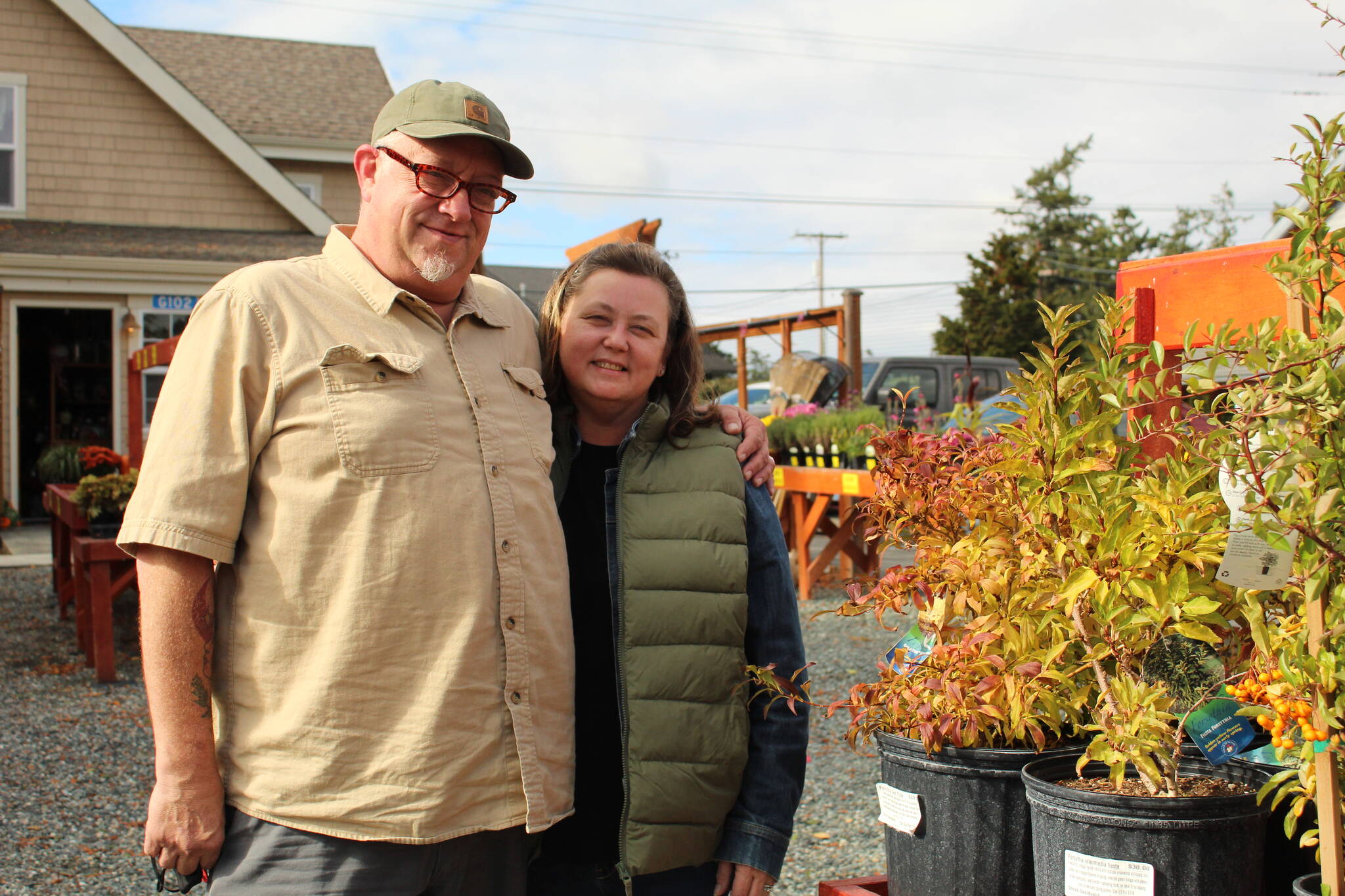Photo by Karina Andrew/Whidbey News-Times
Will Hawkins and Dawn Smith officially took ownership of Rainshadow Nursery on Oct. 1.