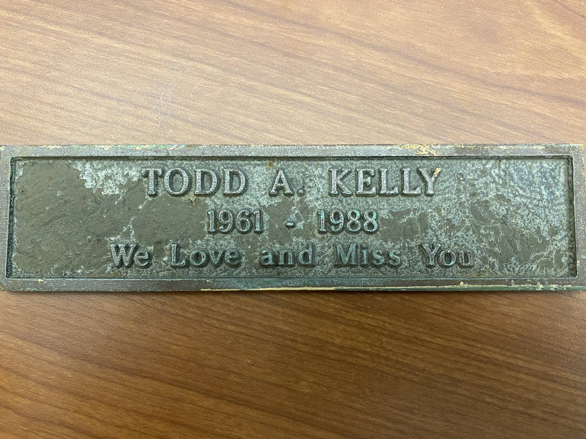Photos provided
These plaques were removed from Deception Pass bridge during painting. Anyone with information about how to reach the families of Todd A. Kelly and Brian R. Rudolph should reach out to Jason Armstrong.