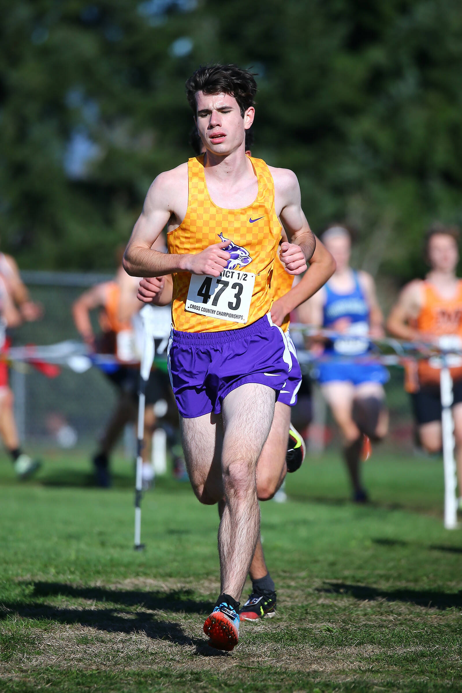 Photo by John Fisken
Senior Cooper Billiter secured a 7th place finish at the district cross country meet Saturday.