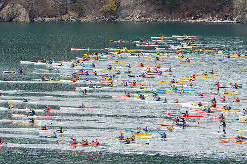 Photo provided 
Boaters line up at the beginning of the 2009 Deception Pass Dash.