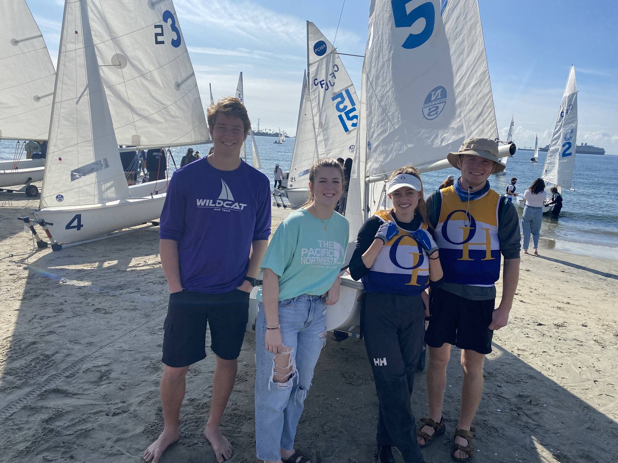 Photo by Shawn O’Connor
The Wildcat Sailing team, from left to right, are sophomore Colin Byler, junior Shelby Lang, senior Emelia Boilek and senior Ryan Metz.