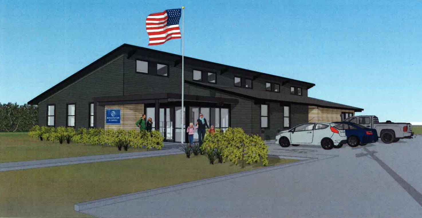 A rendering of the new Coupeville Boys and Girls Club building shows what it will look like after construction. (Image courtesy of the Boys and Girls Club)
