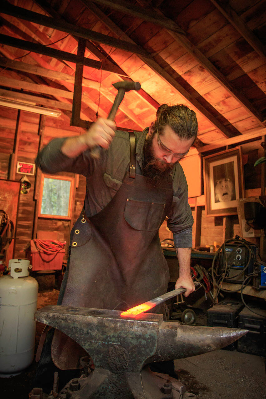 Photo by David Welton
Brendan McHugh works on an earlier project at his own shop.