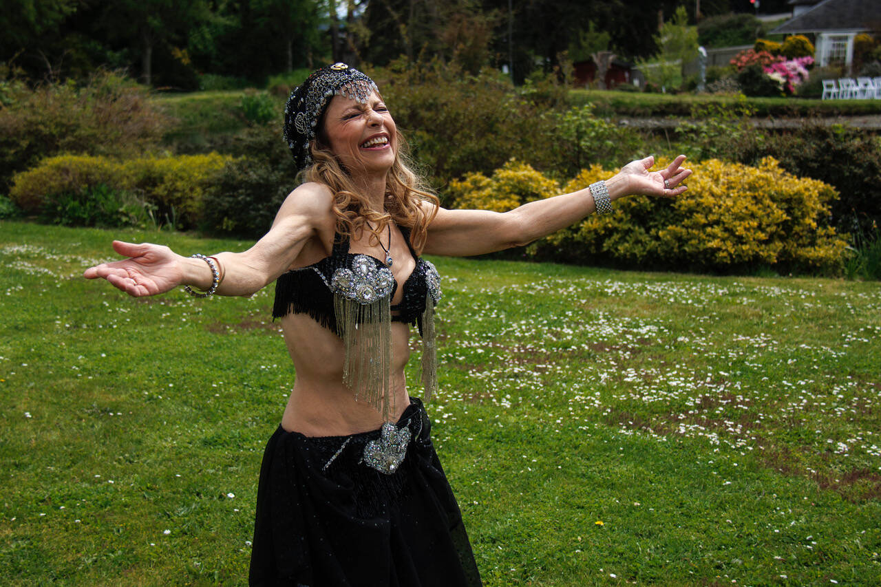 Badeah Shirazi enjoys a moment of dancing bliss. (Photo by David Welton)