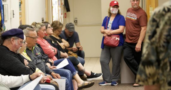 Citizens waiting to give comments. (Photo by Rachel Rosen/Whidbey News-Times)
