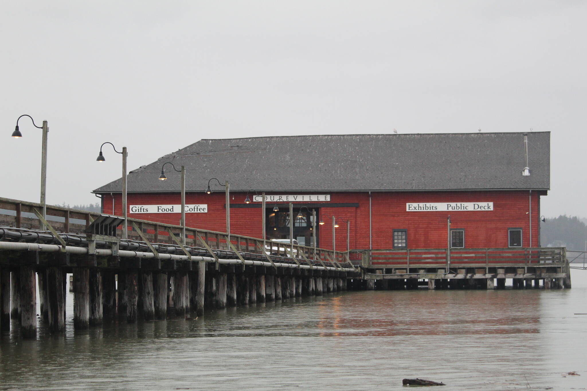 The Coupeville Wharf will soon have a new roof. (File photo by Karina Andrew/Whidbey News-Times)