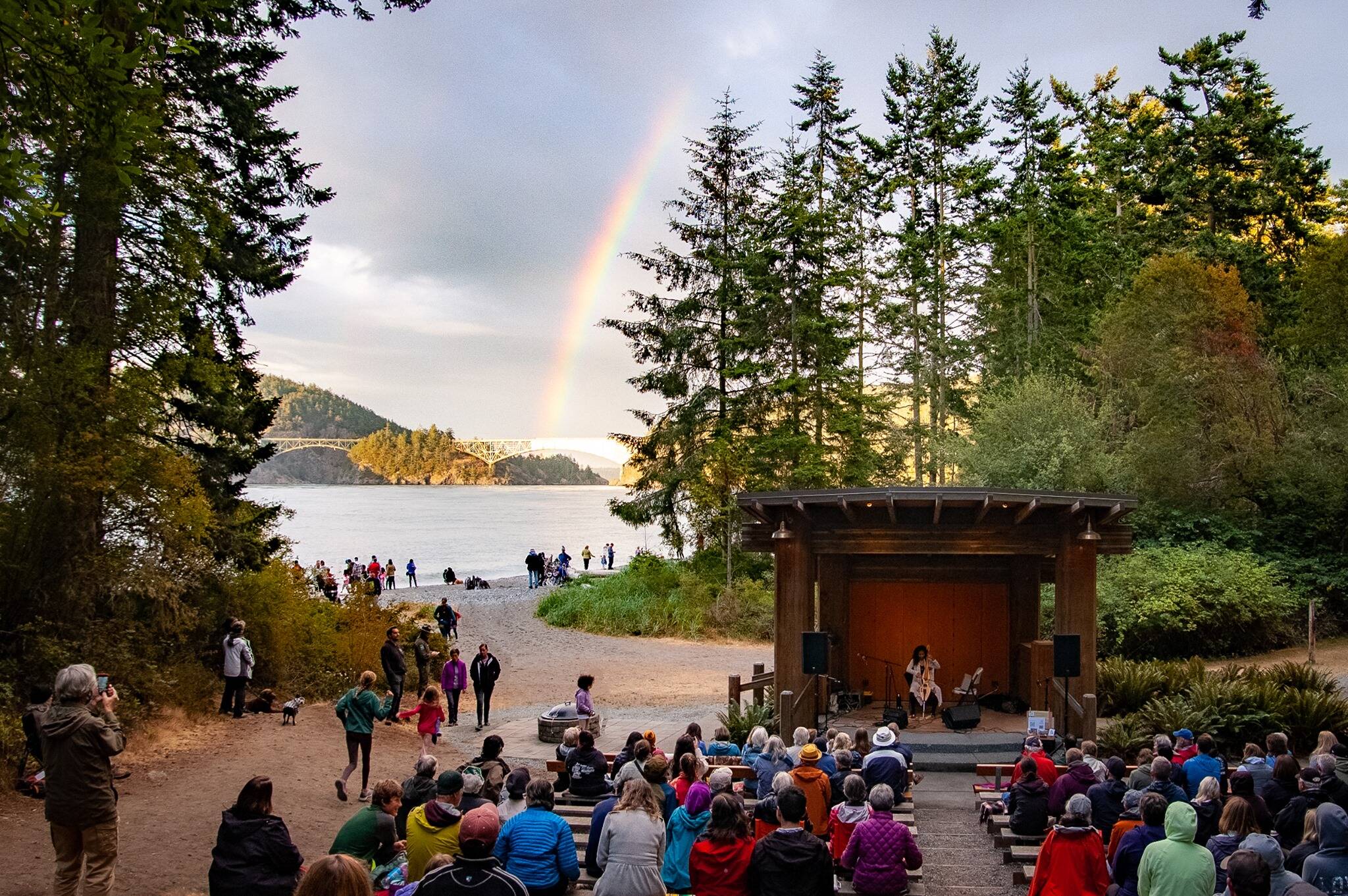 The amphitheater at Deception Pass during last year's concert series. (Photo provided by Deception Pass Park Foundation Facebook page.)