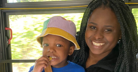 By bringing her young son on the bus, Sandra is giving the next generation a head start in using public transit.