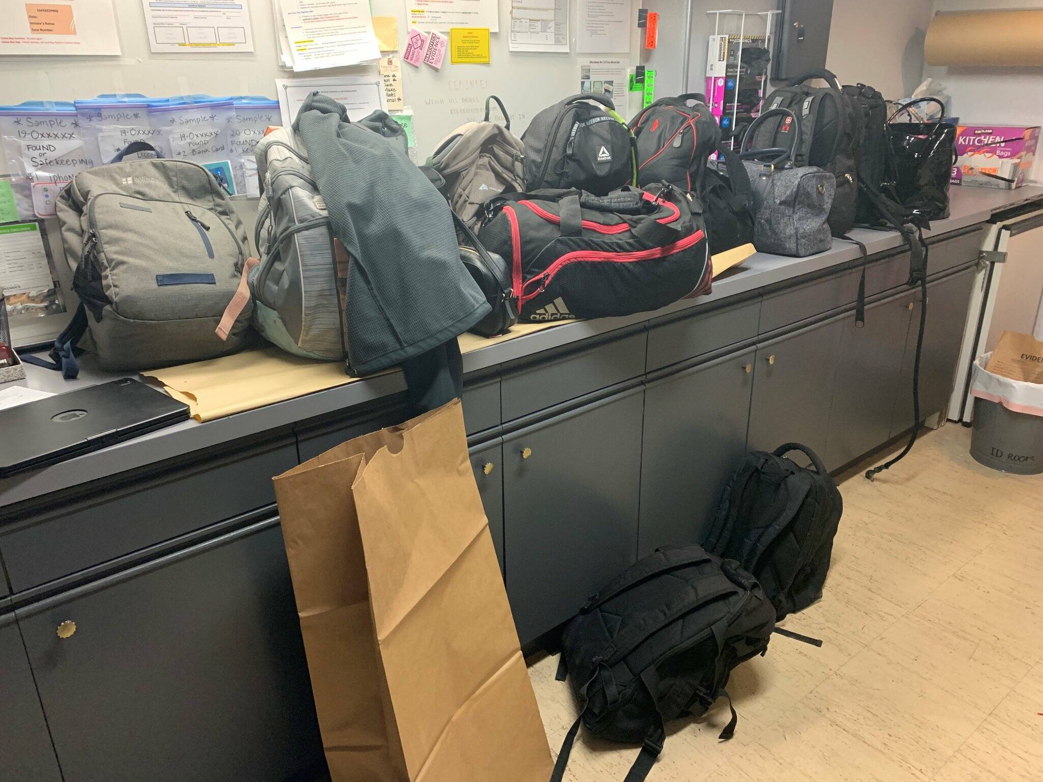 Oak Harbor police photo
Officers recovered more than a dozens bags from suspected thieves.