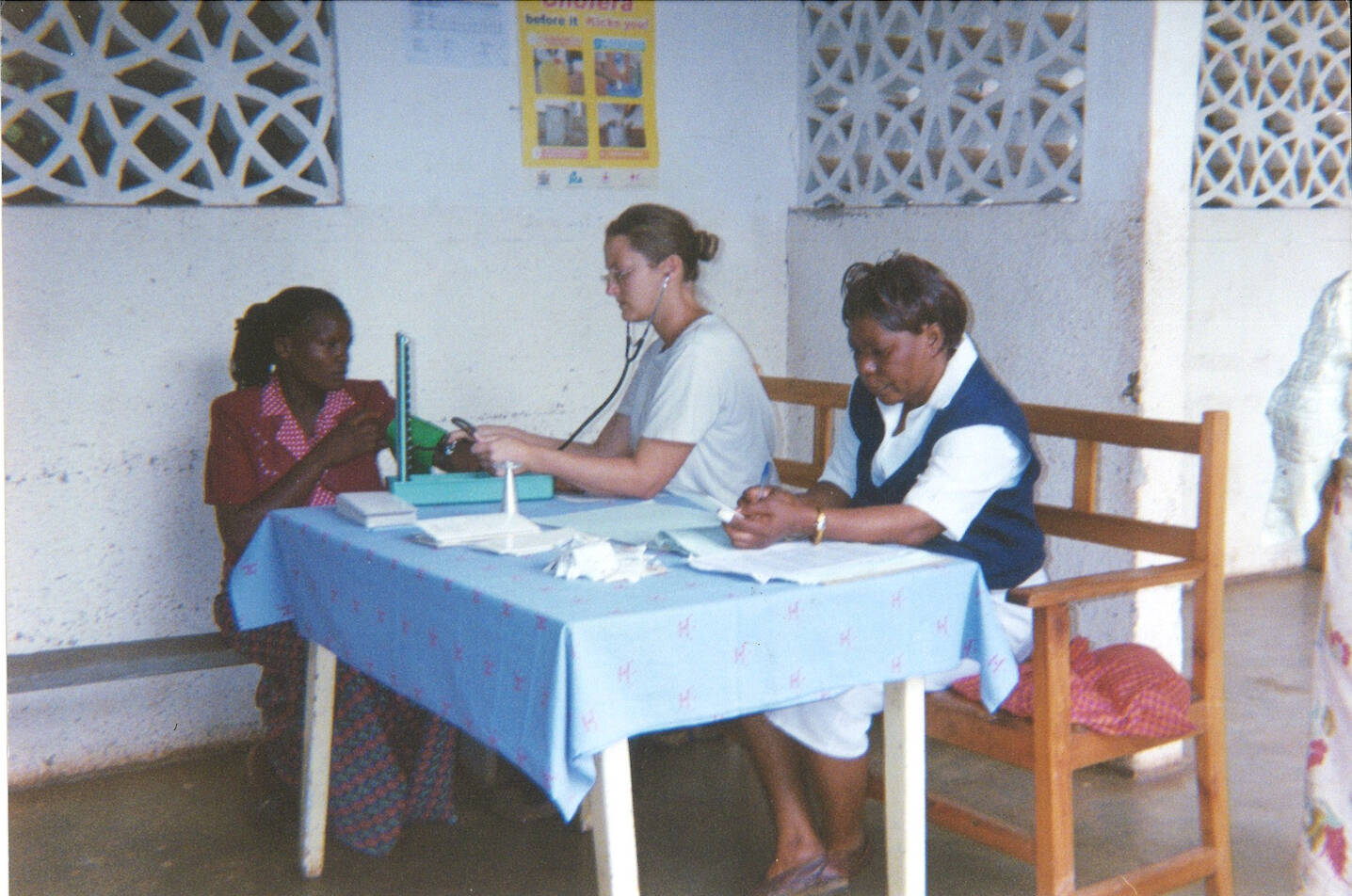 Photo provided
Christine Herbert, center, works in a pre-natal clinic in Zambia while volunteering for the Peace Corps.