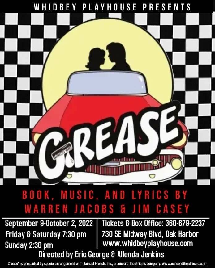 “Grease” runs Sept. 9 through Oct. 2 at the Whidbey Playhouse. (Image provided)