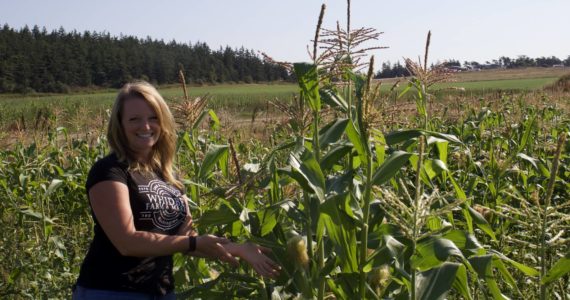 Shannon Hamilton is the owner of Whidbey Farm and Market and is hosting CornFest this year as part of Eat Local Month. (Photo by Rachel Rosen/Whidbey News-Times.)