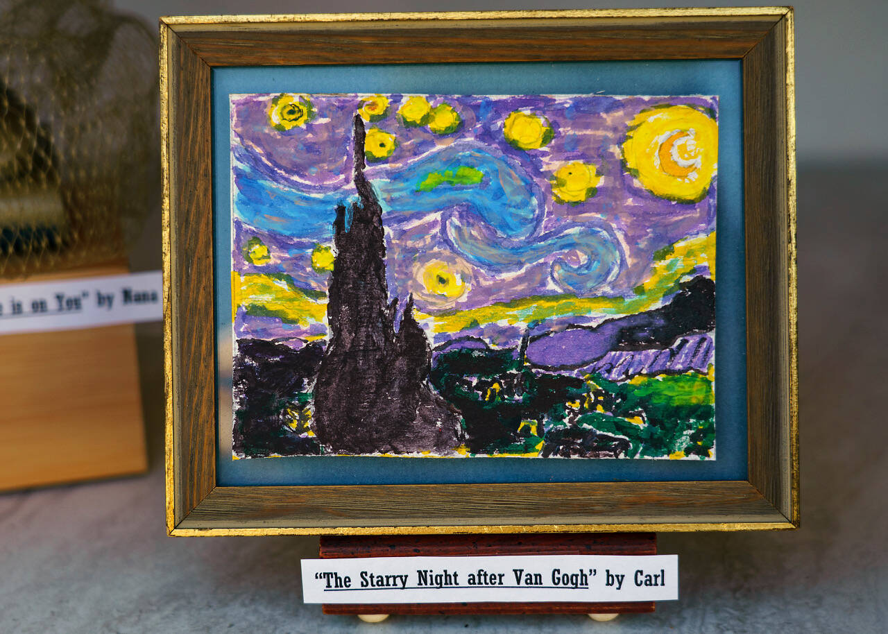 Photo by David Welton
A small-scale replica of Vincent van Gogh’s “Starry Night,” made by 12-year-old Carl Kohlhaas of Langley.