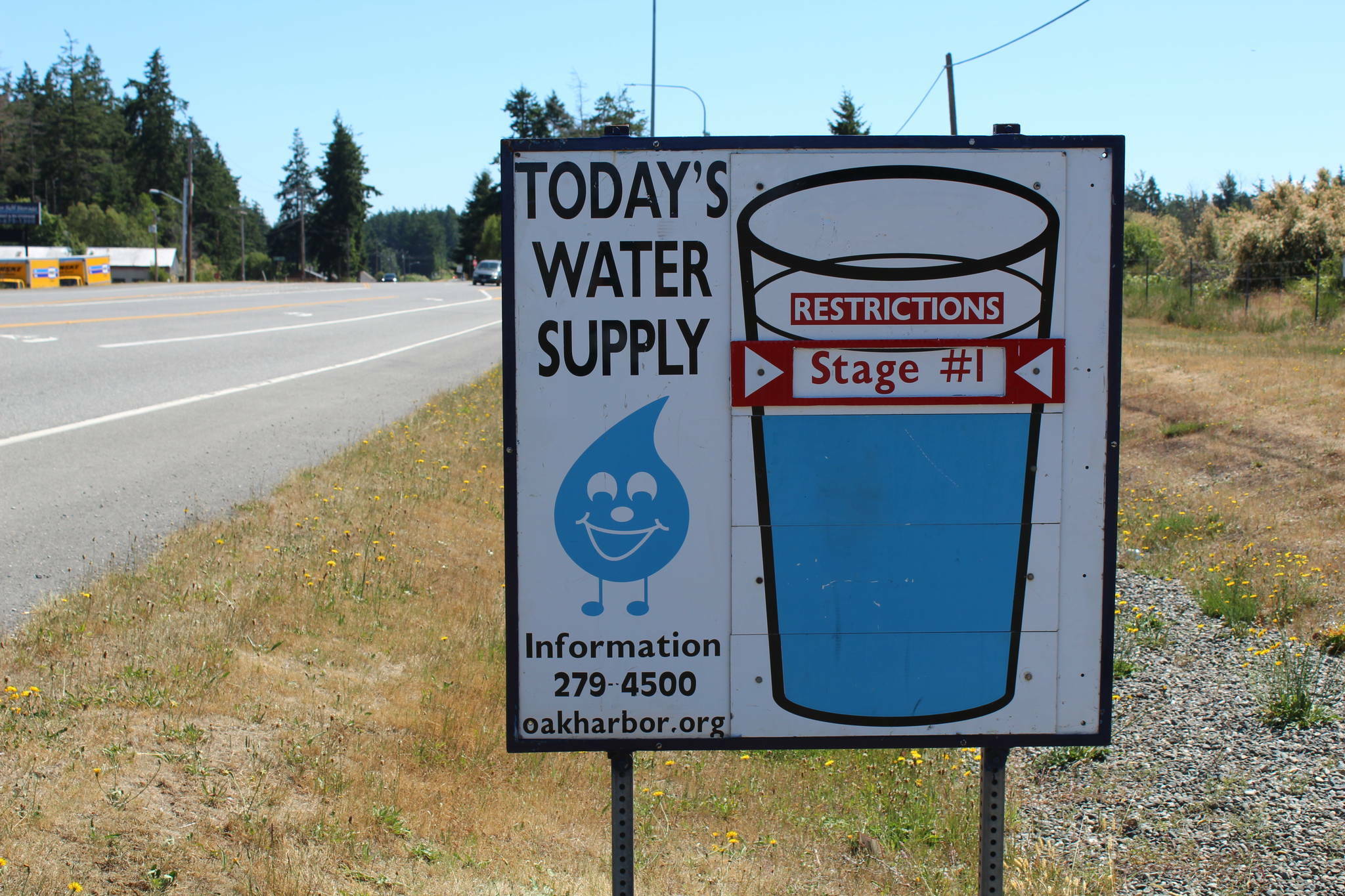 Photo by Karina Andrew/Whidbey News-Times
Oak Harbor is currently in Stage 1 of water restrictions, which means residents are asked to voluntarily reduce water usage.