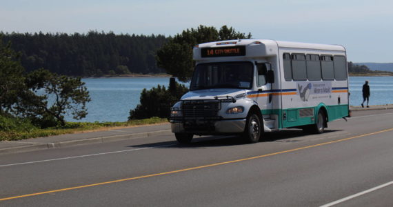 Photo by Karina Andrew/Whidbey News-Times
An Oak Harbor city shuttle drives down Bayshore Drive. Route 14 will be replaced by Routes 2 and 10 beginning Sept. 26.