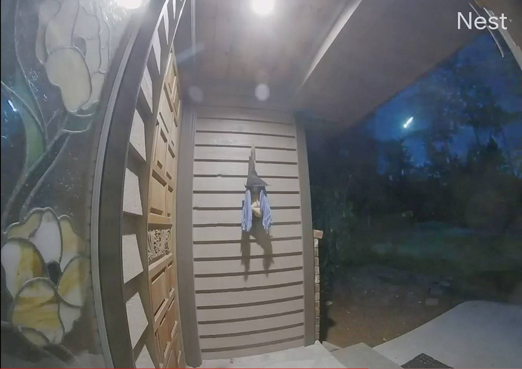 Image provided
Oak Harbor resident Sarah Peace caught the meteor that lit up the sky on her front door’s security camera.