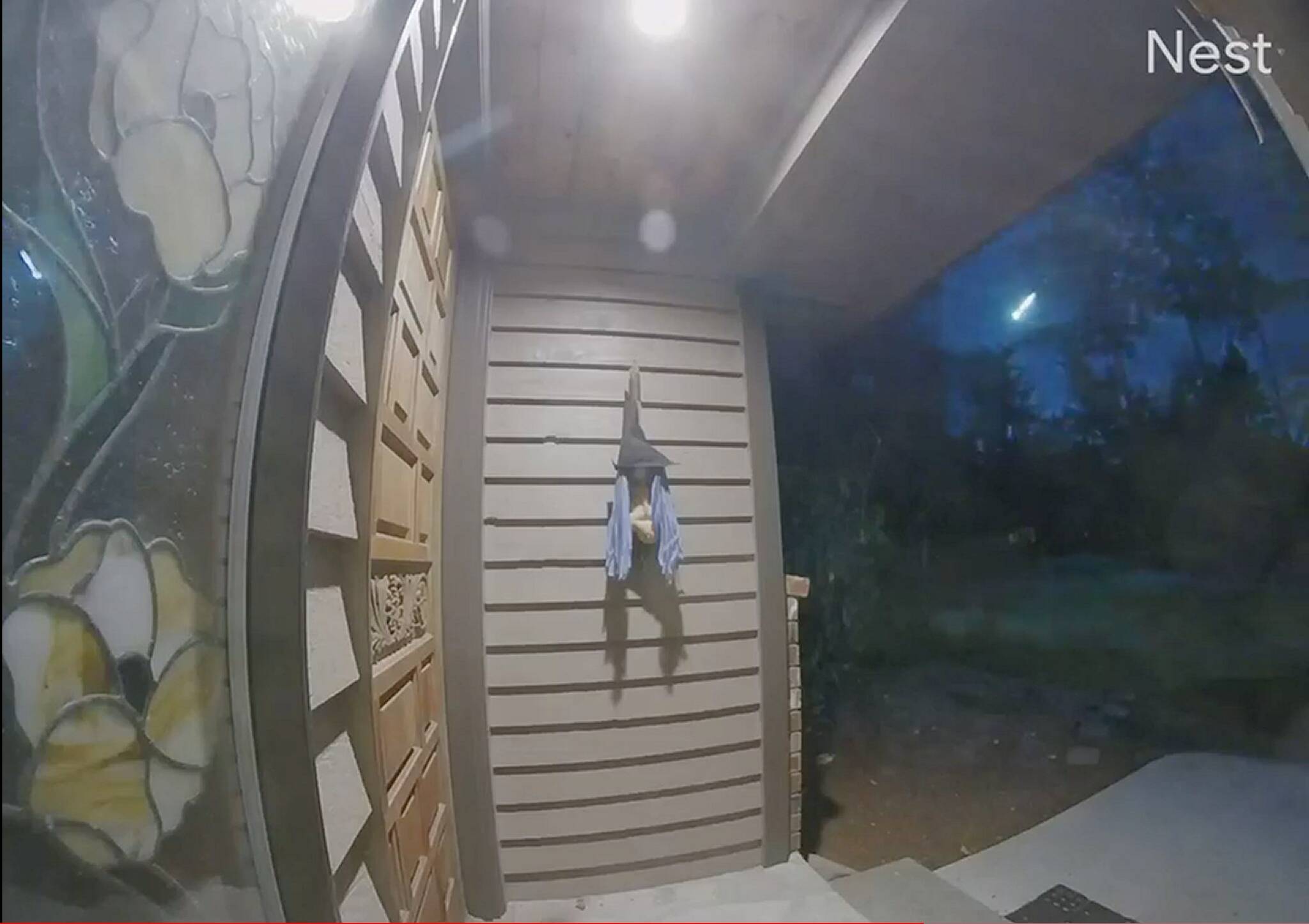 Image provided
Oak Harbor resident Sarah Peace caught the meteor that lit up the sky on her front doors security camera.