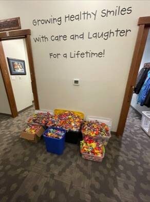Photo provided
Playhouse Dental collects candy for care packages to be sent to troops overseas around Halloween time every year.