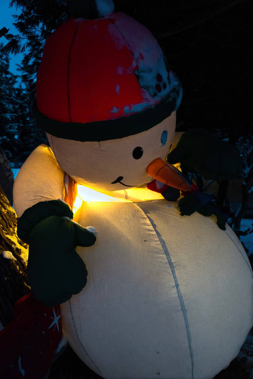 An inflatable snowman. (Photo by David Welton)