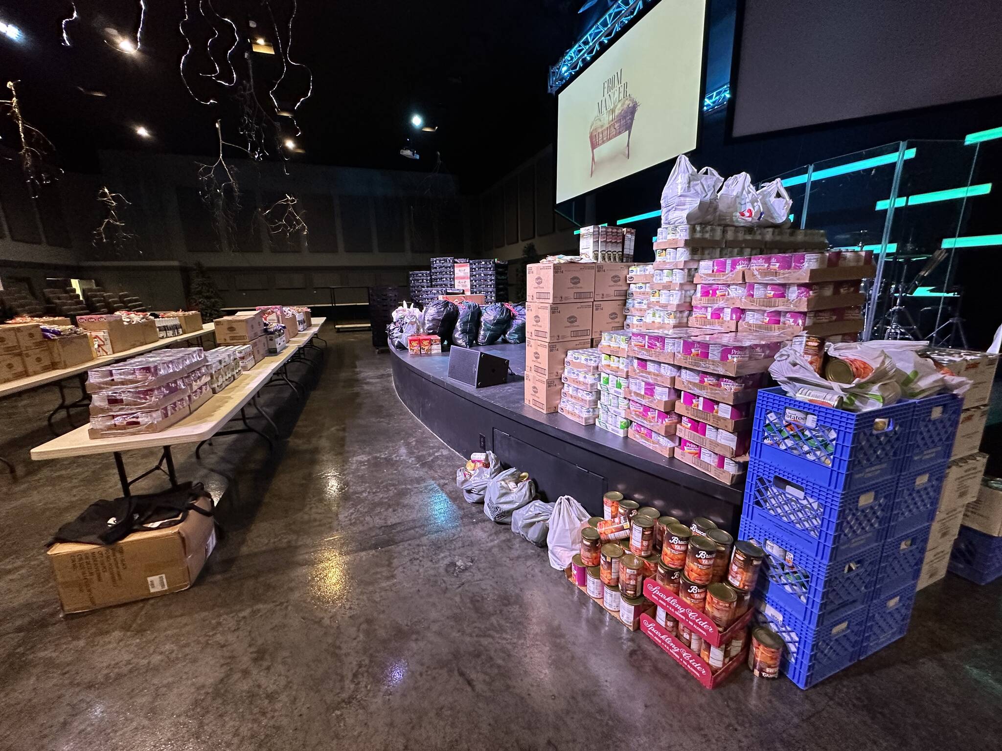 Life Church collected nearly 12,000 pounds of groceries to give to low-income families in Oak Harbor. (Photo provided)