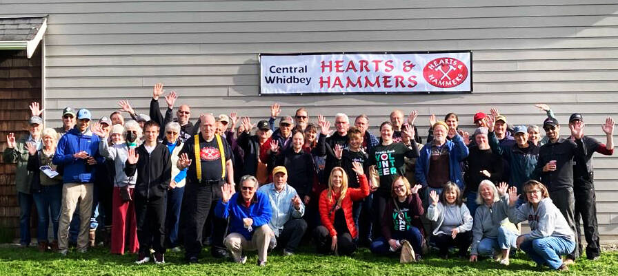Photo provided
Central Whidbey Hearts and Hammers volunteers get ready for last year’s work day.