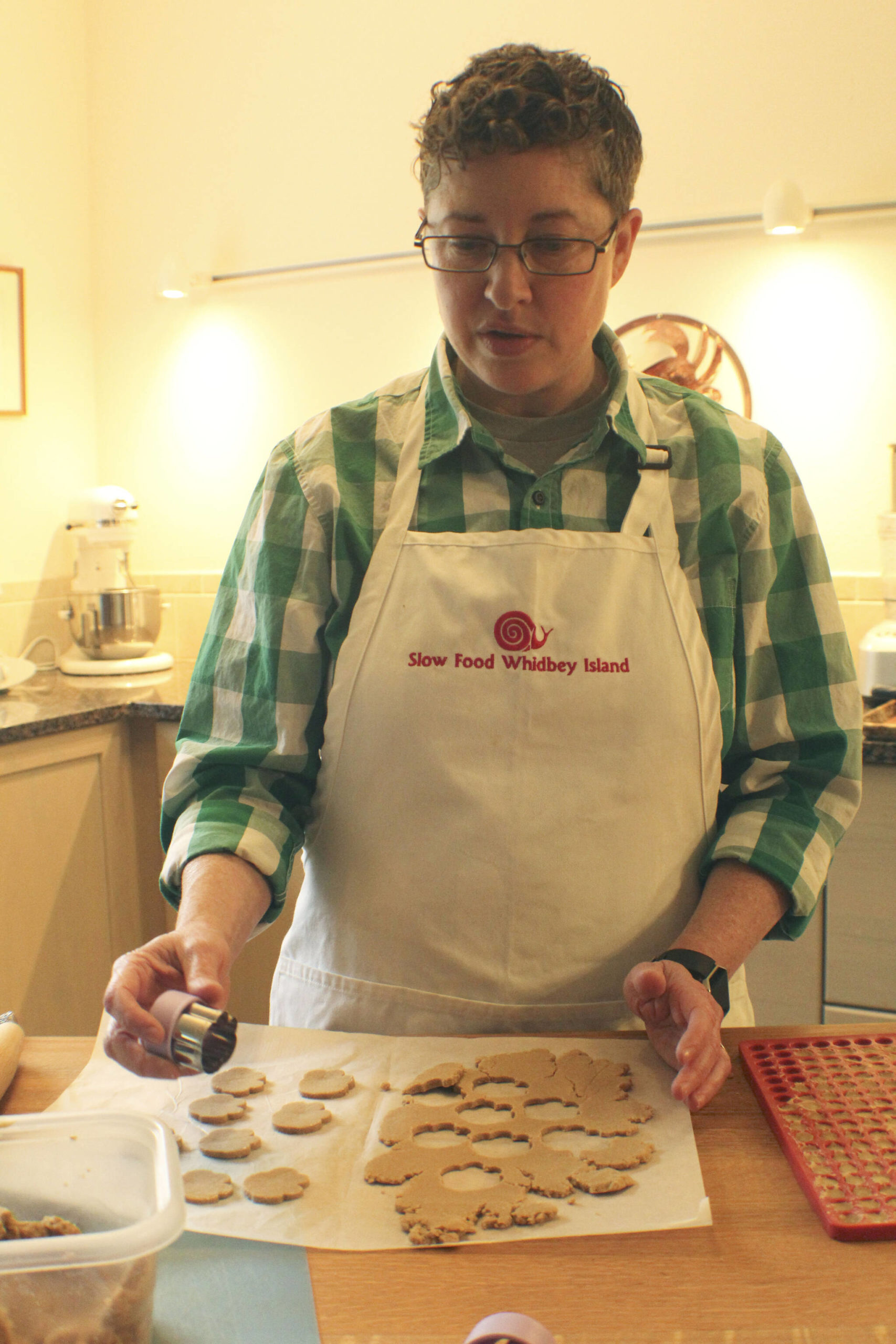 Photo by Karina Andrew/Whidbey News-Times
Arjai Allred makes dog treats, using their own recipe. Allred will teach the recipe at an upcoming Slow Food Whidbey class.