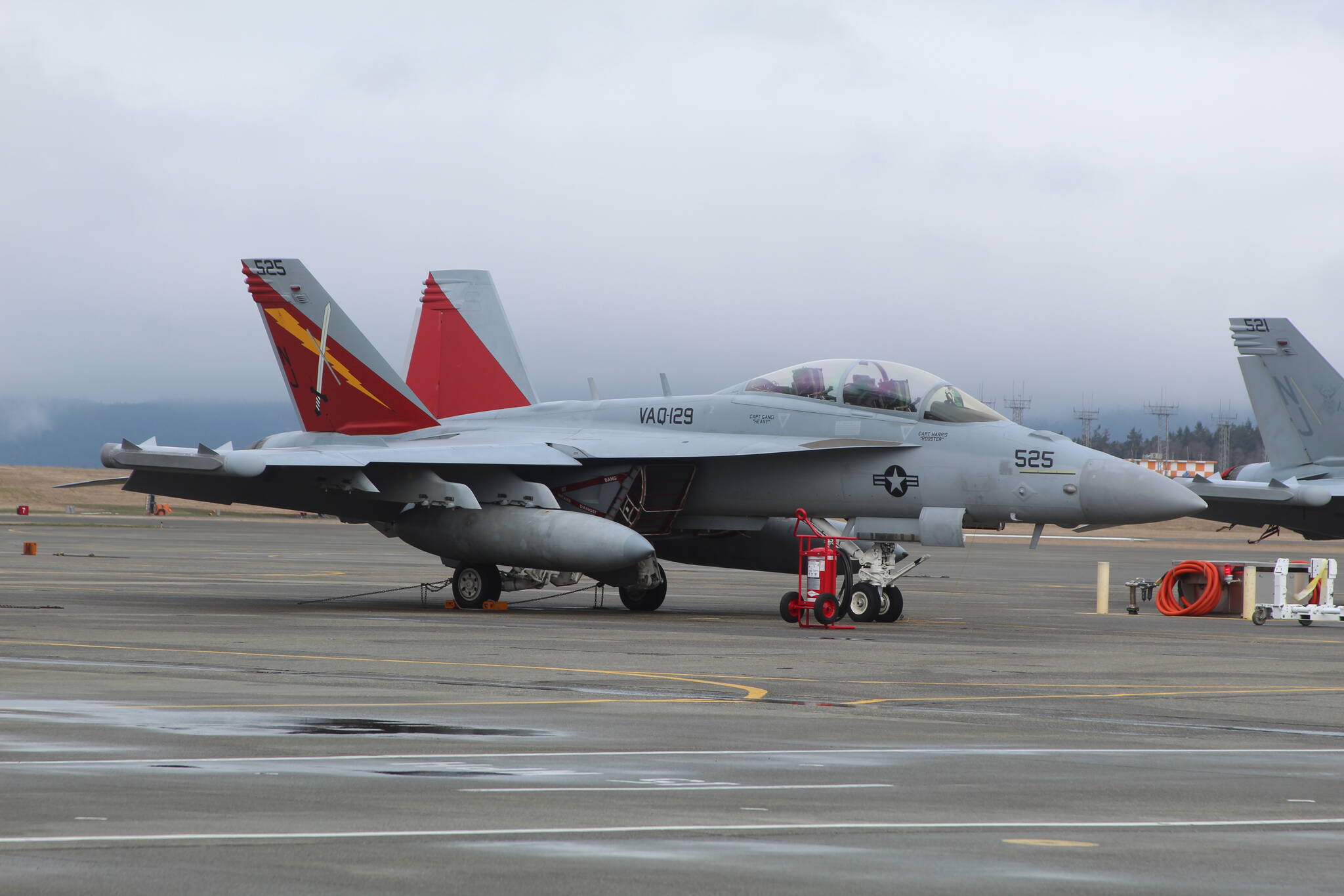 Photo by Karina Andrew/Whidbey News-Times
A crew from Naval Air Station Whidbey Island will fly an EA-18G Growler at Super Bowl LVII Feb. 12.