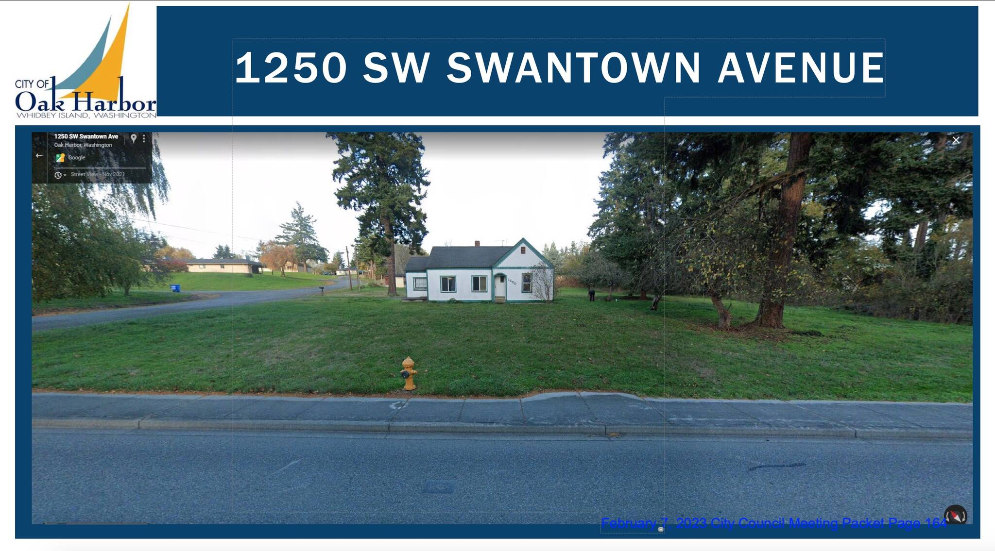Oak Harbor City Council agreed to purchase 1250 SW Swantown Avenue to build a second fire station. (Photo provided)