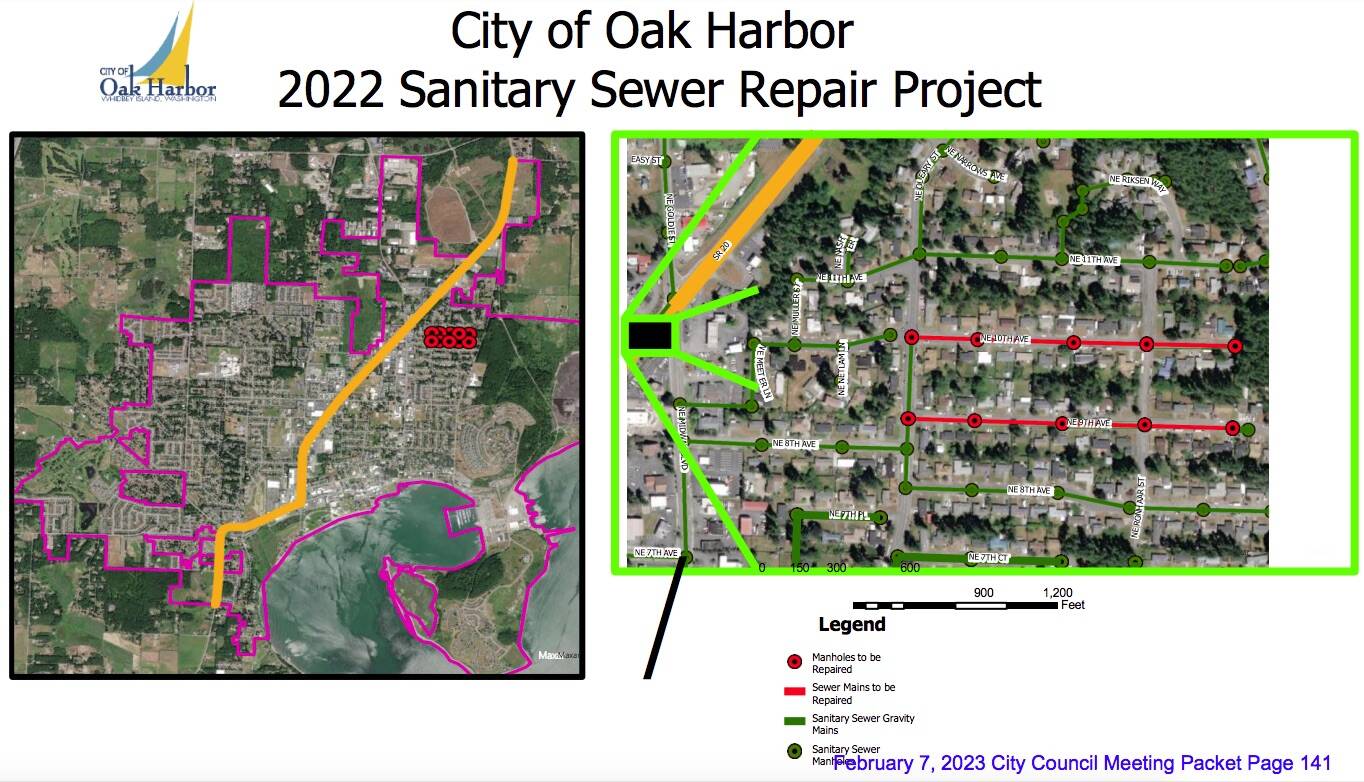 Photo provided
The city of Oak Harbor is replacing a half a mile of sewer main pipes on Northeast 9th and 10th Avenues.