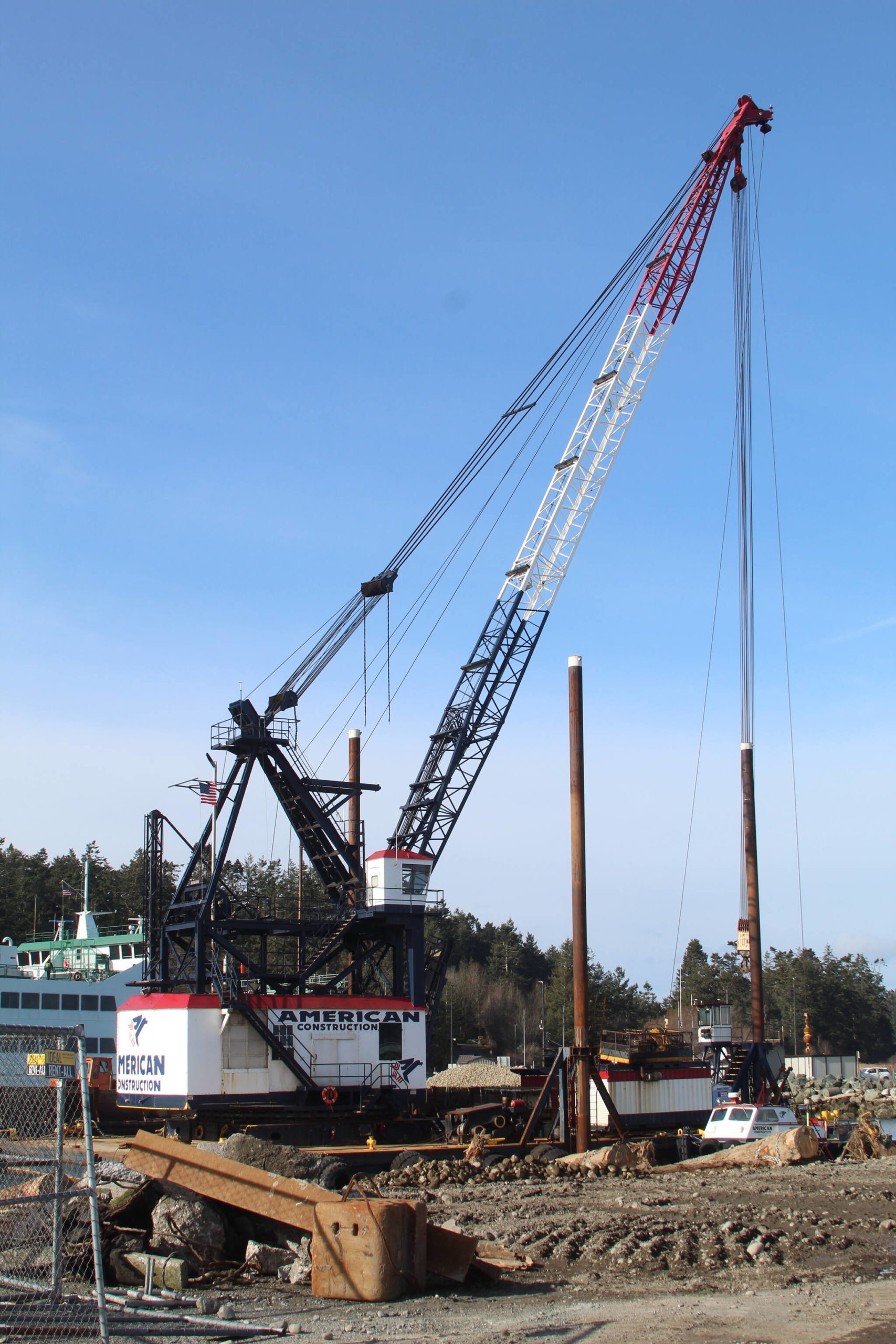 Photo by Karina Andrew/Whidbey News-Times
Construction is in full swing at the Keystone Boat Launch near the Coupeville ferry terminal.