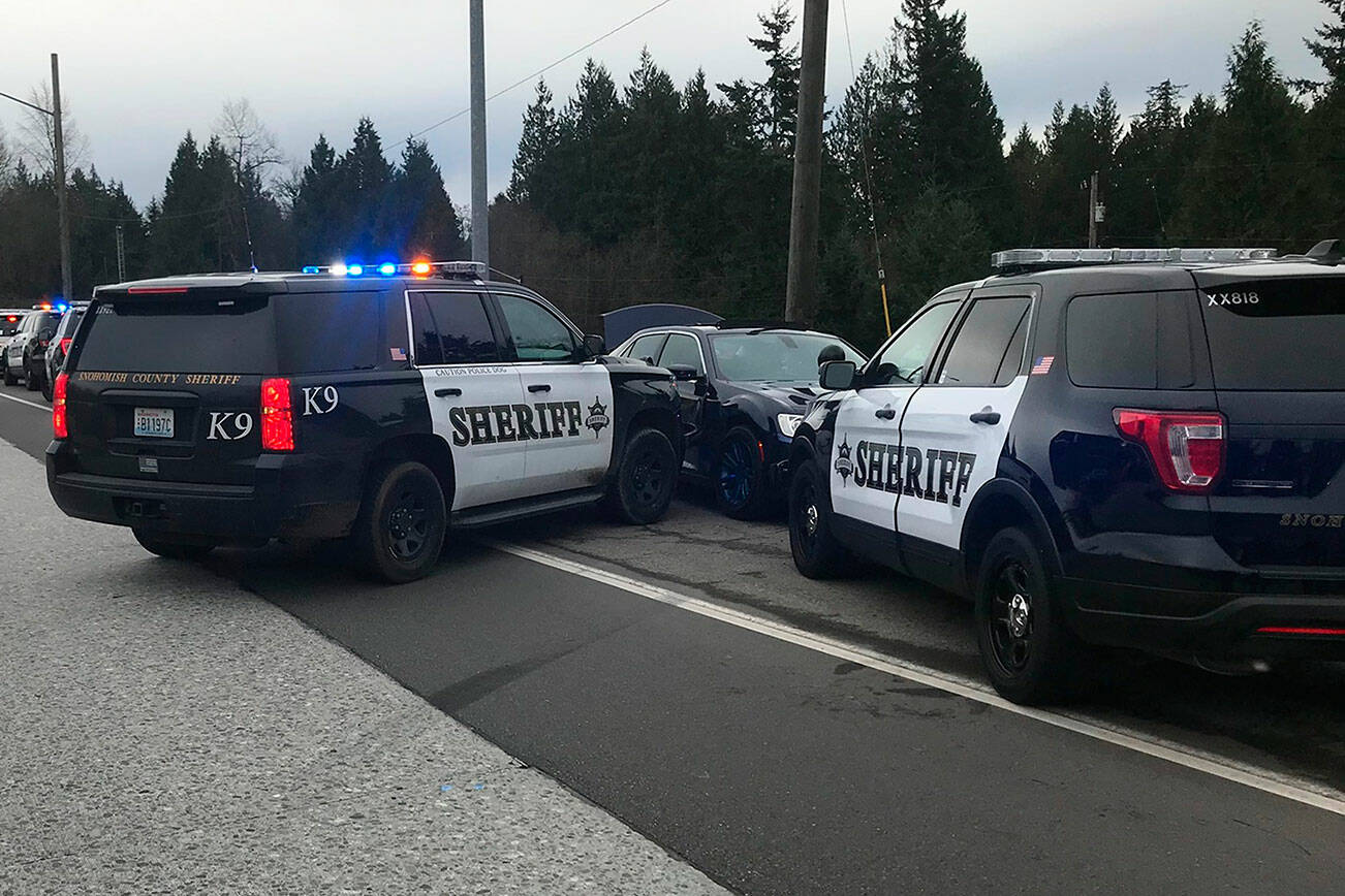 A man led police on a high speed chase through north Snohomish County on Thursday, Dec. 10, 2020. (Snohomish County Sheriff’s Office)