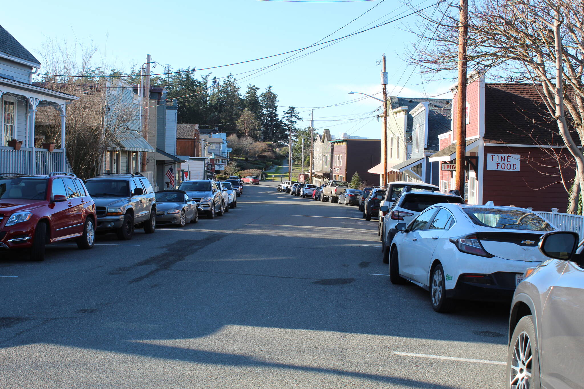 File photo by Karina Andrew/Whidbey News-Times
Coupeville town officials are considering making Front Street one way and adding angled parking to make the historic downtown area more pedestrian-friendly.