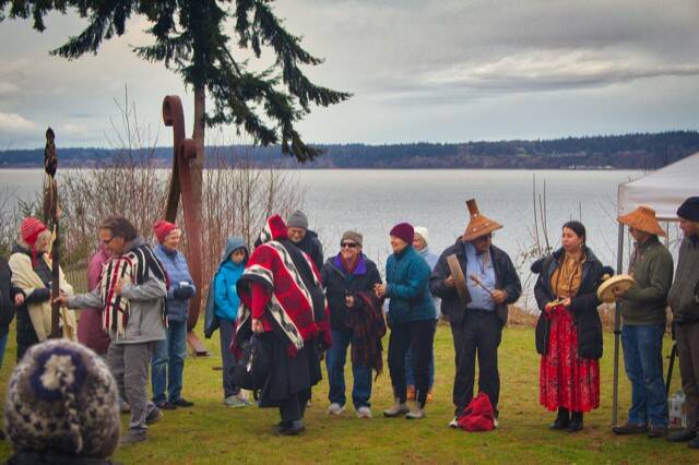 Photo by Basil Hassoun
The Eagle Staff Prayer Ceremony was held last week in Langley.