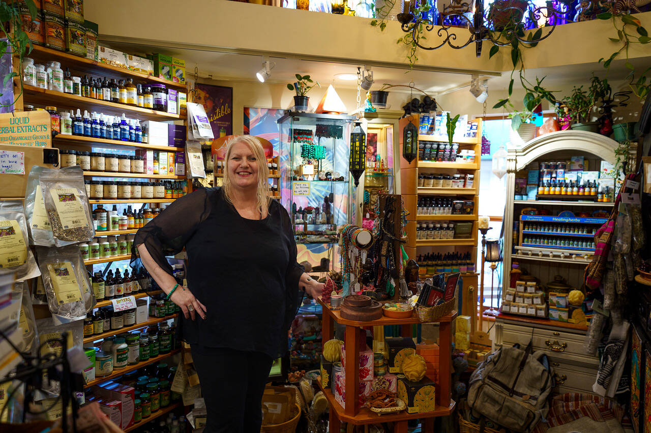Cheryl “Cherub” Zimmermann stands in the midst of her jam-packed store, TONIC Juice & Remedy. The health and wellness business is an apothecary, juice bar, gift shop and grocery.