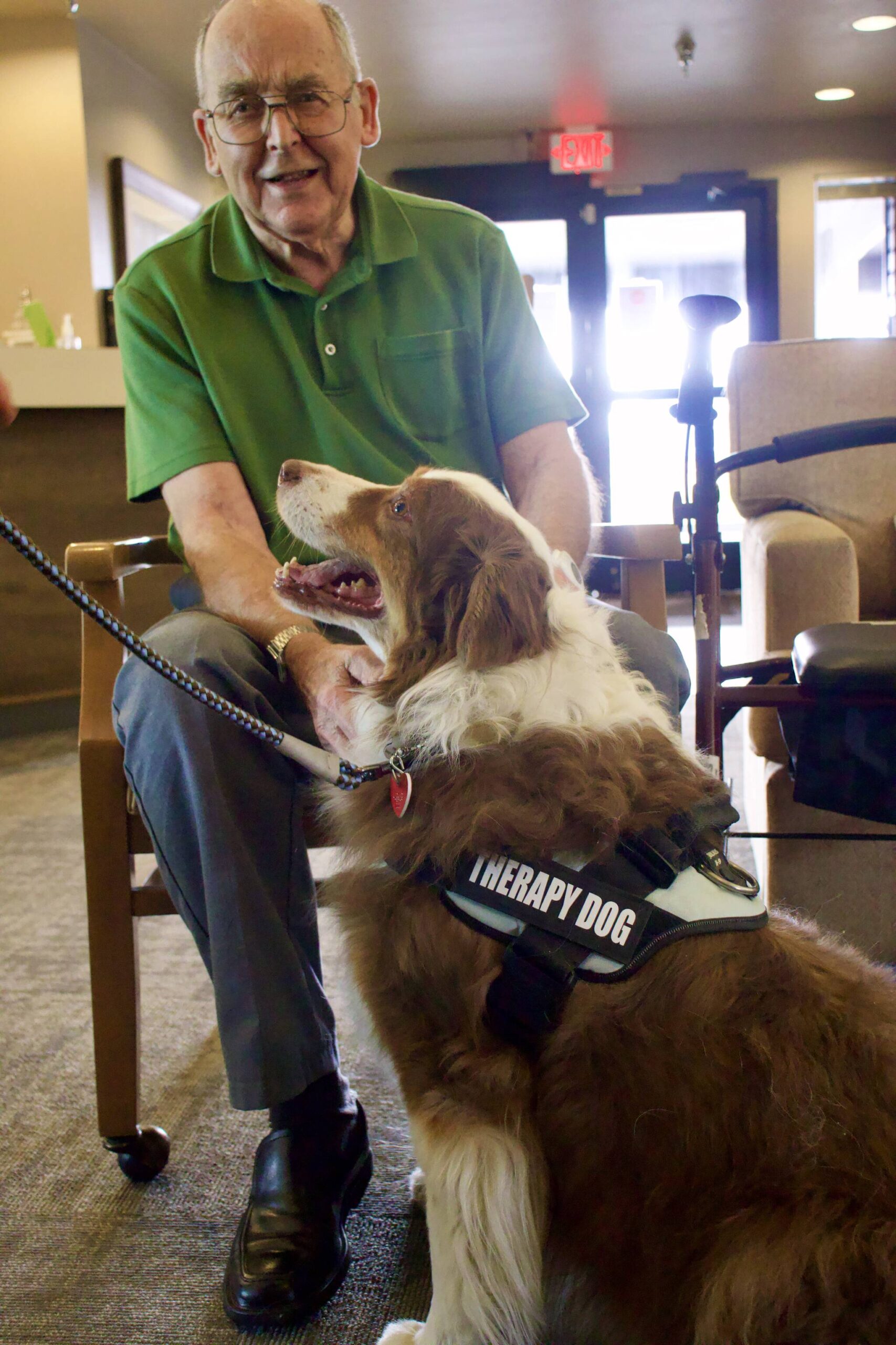Photo by Rachel Rosen/Whidbey News-Times
Bob Swetnam spends time with Dillon, a 12-year-old Austrailian Shepherd.
