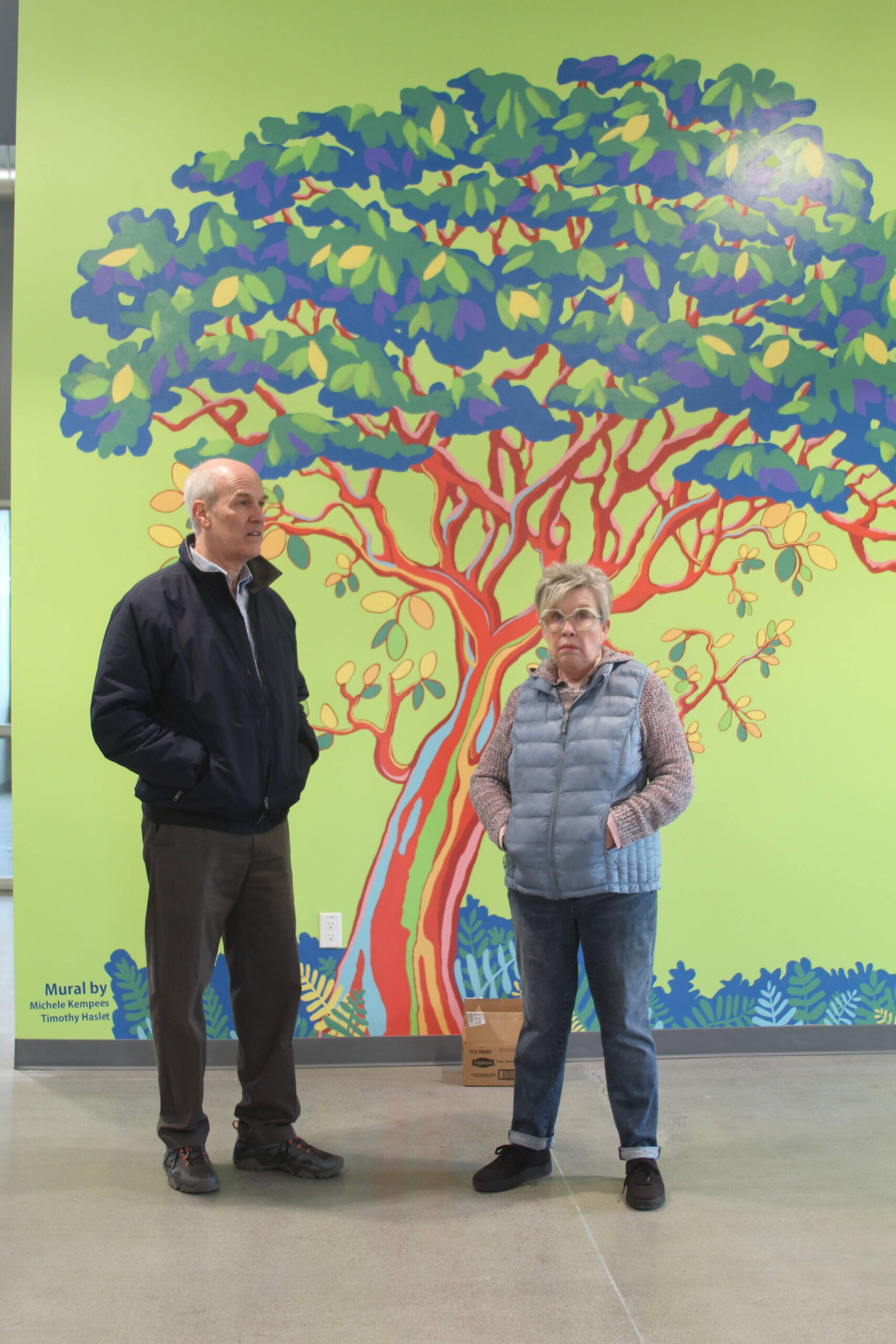 Photo by Karina Andrew/Whidbey News-Times
Rick Larsen tours the new Coupeville Boys and Girl Club with Carmen McFadyen.