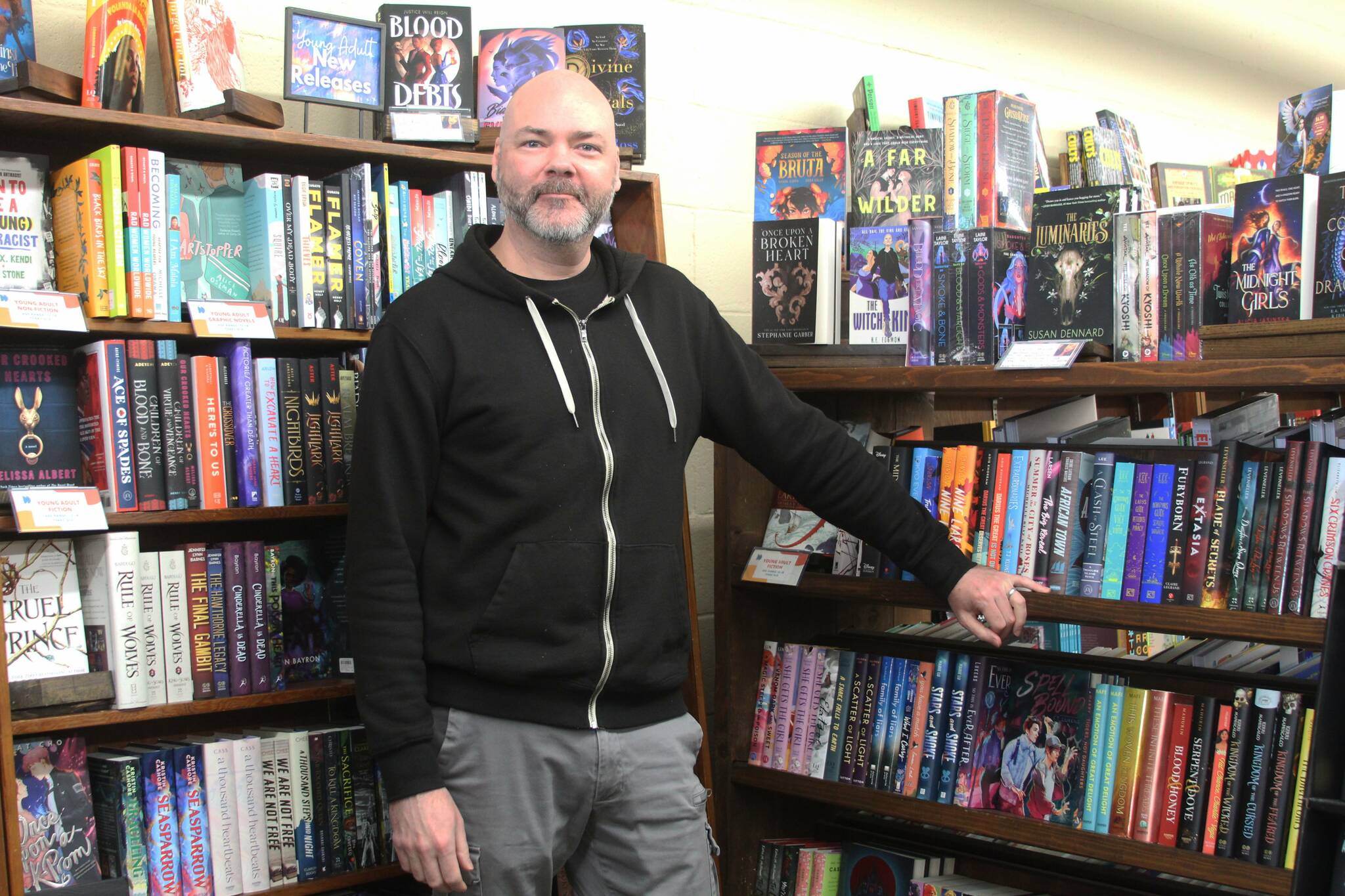 Photo by Karina Andrew/Whidbey News-Times
Matt Daniel represents the second generation in his family to own the Book Rack, the bookstore founded by his parents in 1983. The store celebrates its 40th anniversary this year.