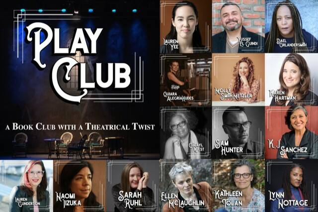Photo provided
A poster for Play Club shows the lineup of playwrights for 2022-2023.