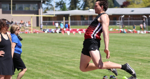 Photo by John Fisken
Coupeville senior Alex Murdy competes at a district meet earlier in the year.