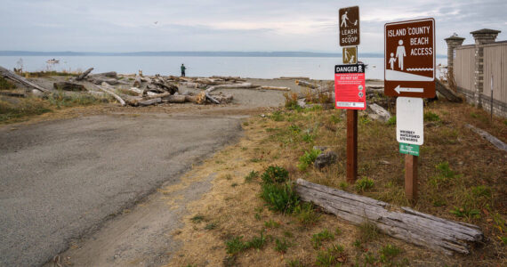 The Mutiny Bay boat launch on Robinson Beach has been closed for years. (Photo by David Welton)
