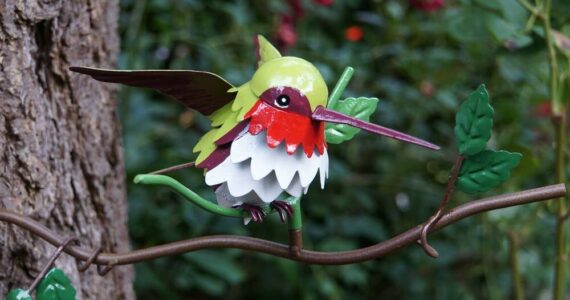 Photo provided
Handcrafted, sheet metal birds by Finches and Friends are just one kind of garden art that will be available at the Coupeville Arts and Crafts Festival.