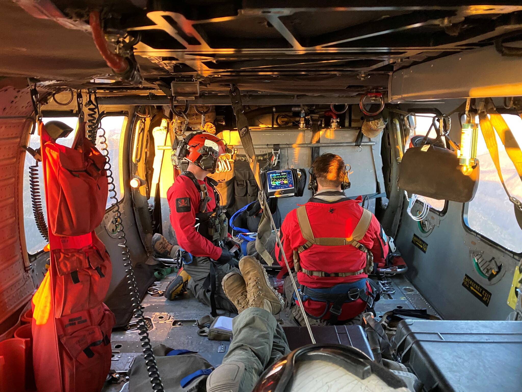 Photo provided
A Navy Search and Rescue crew responds to a hiker suffering a heat-related medical condition in Okanogan County Aug. 13.