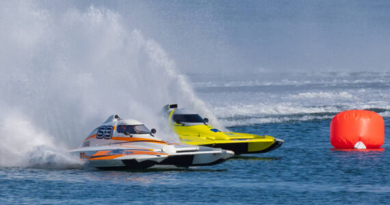The volunteer-run Hydros for Heroes event features hydroplane races and other lively demonstrations Sept. 9 and 10 in Oak Harbor Bay. Hydros for Heroes photo