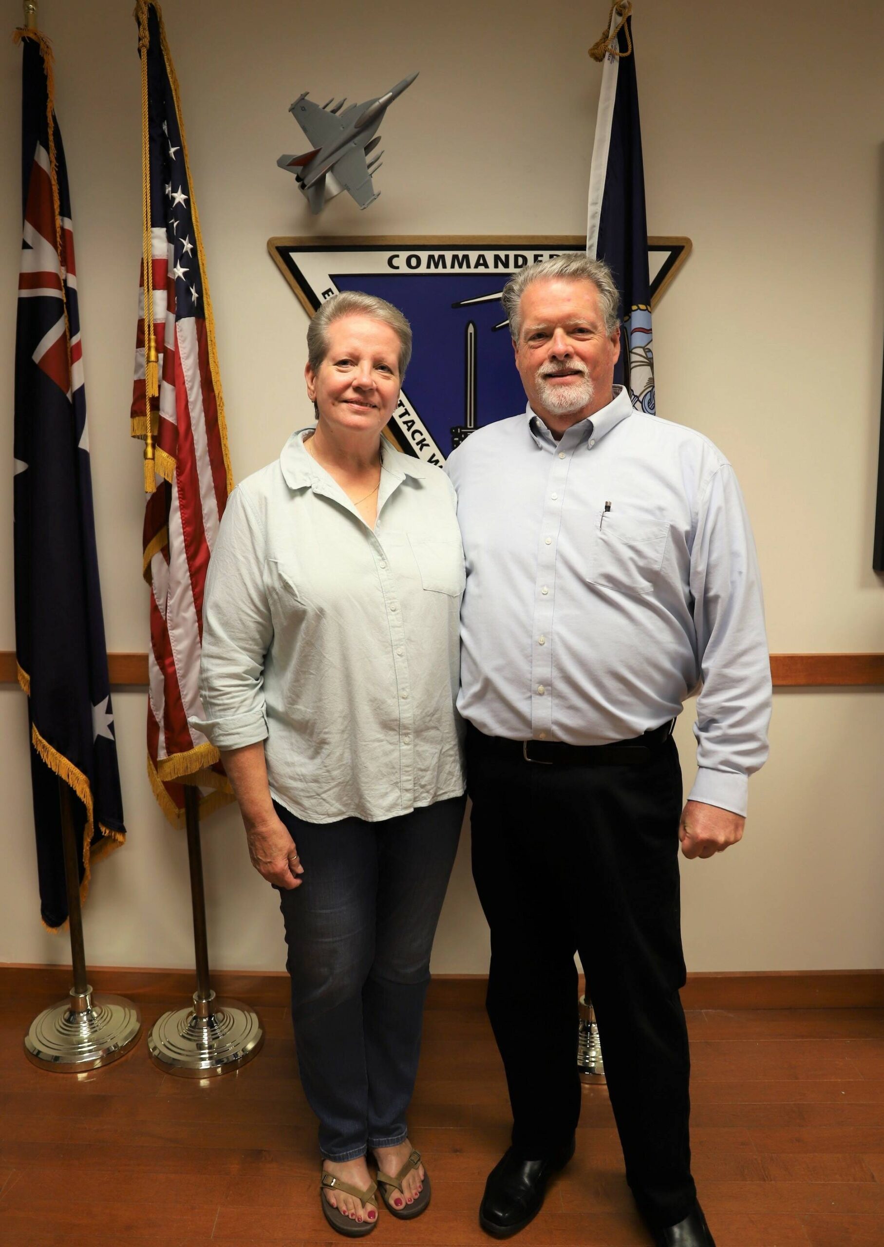 Michael and Anita Johannsen at the retirement ceremony held Aug. 10. (Photo provided)