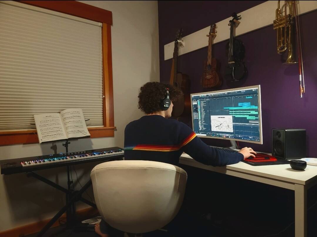 Photo provided
Grant Steller composes orchestral music, including film scores and arrangements of popular songs, all from his computer.